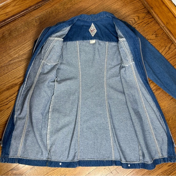 Vintage 90’s JouJou Denim Zip Up Bodycon Dress Size L - Picture 10 of 13